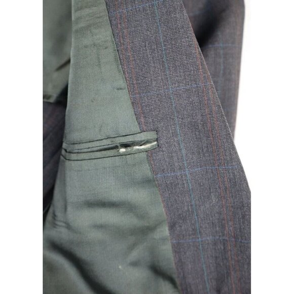 VINTAGE MEN'S GRAY PLAID BLAZER JACKET SPORT COAT - PALM BEACH - SIZE 41L - Picture 7 of 10